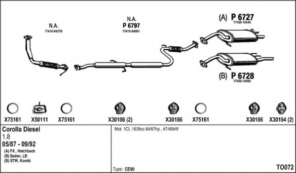 FENNO TO072 Exhaust System